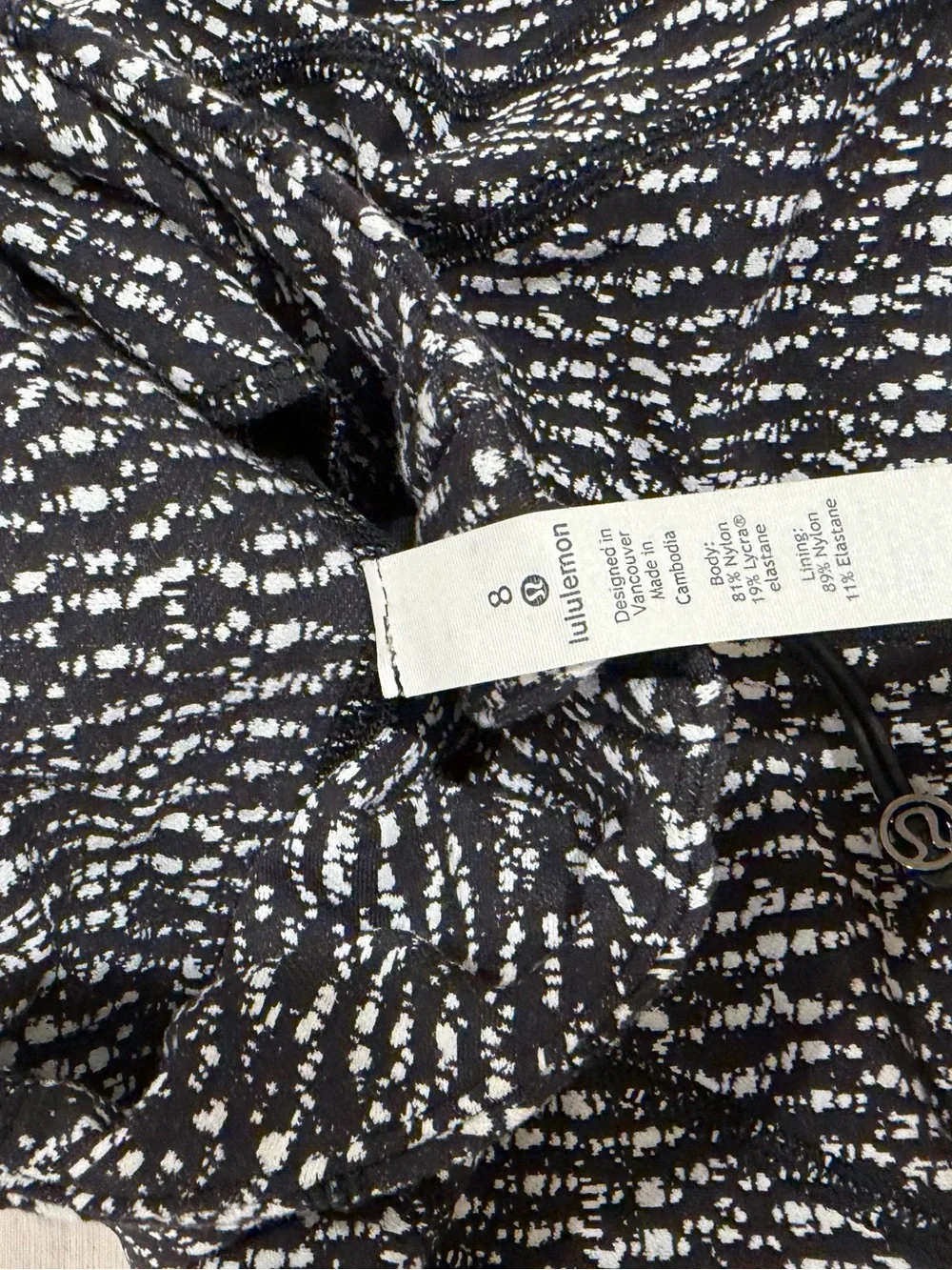 Lululemon Define Jacket Black & White Textured (Size 8)